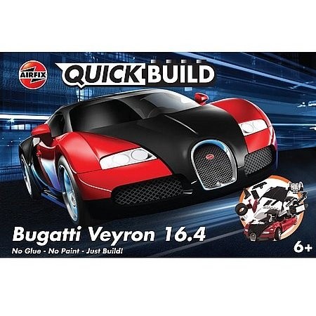 Airfix Bugatti 16.4 Veyron black/red - KP JÁTÉK