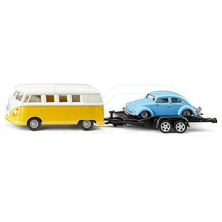 SIKU Volkswagen T1 utánfutóval és VW bogárral - 2567 (16491)