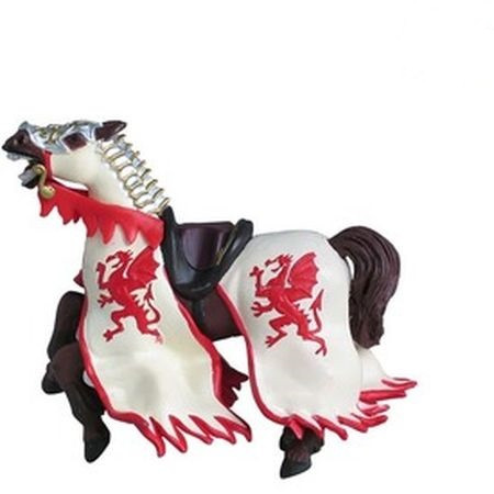 Papo piros sárkány pajzsos katonaló figura (40580)