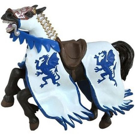 Papo kék sárkány pajzsos katonaló figura (40581)